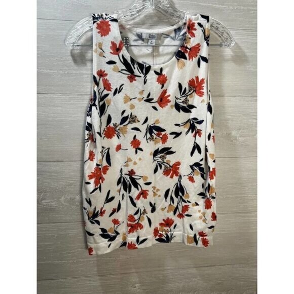 Women's Croft & Barrow Floral Sleeveless Top Medium - Picture 2 of 4